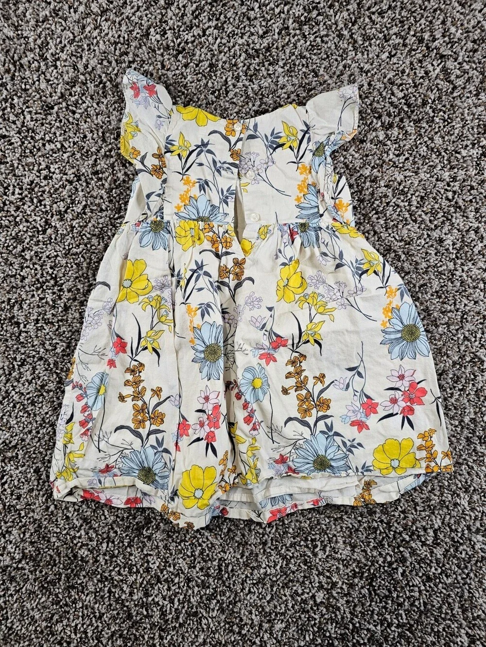 Baby Gap Toddler Girls Sz 3T Summer Dress Bright Floral Cap Sleeve Easter